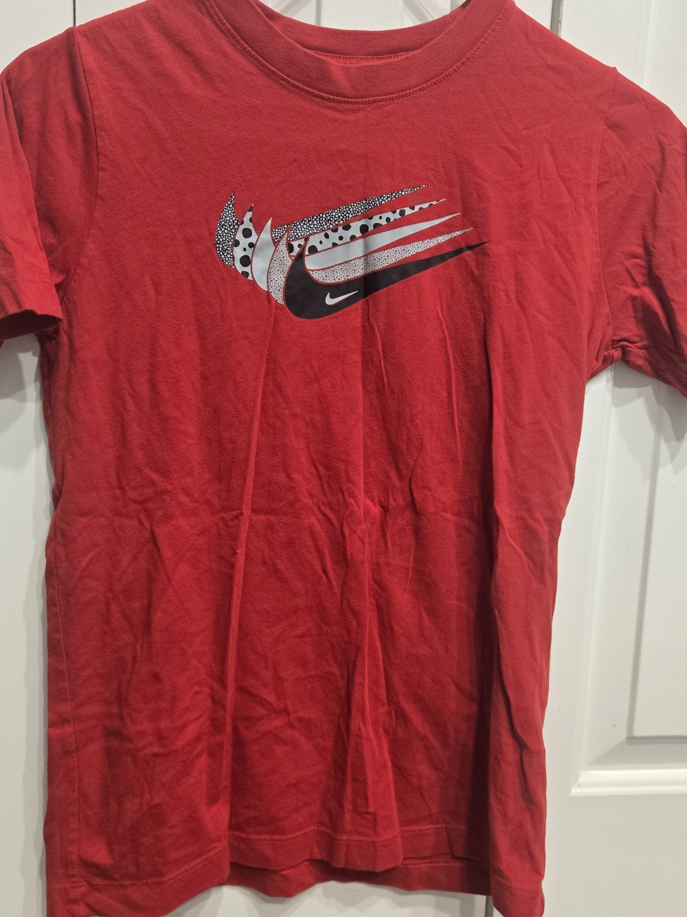 Nike Red Graphic Swoosh Boy's T-Shirt